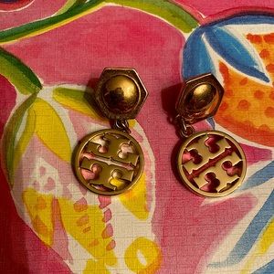 Authentic Tory Burch Post Emblem Earring